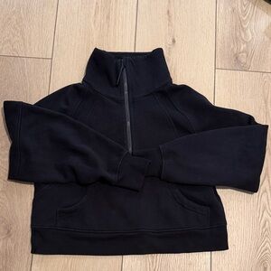 Luluemon scuba funnel neck black half zip pullover xs/s